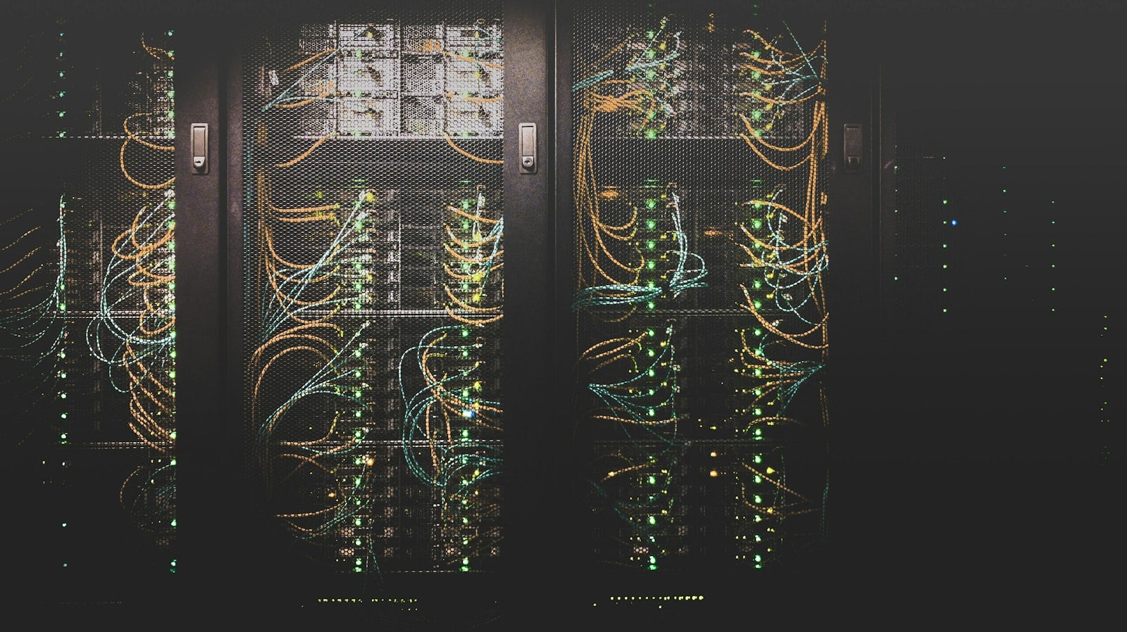 Rack de servidores em um data center