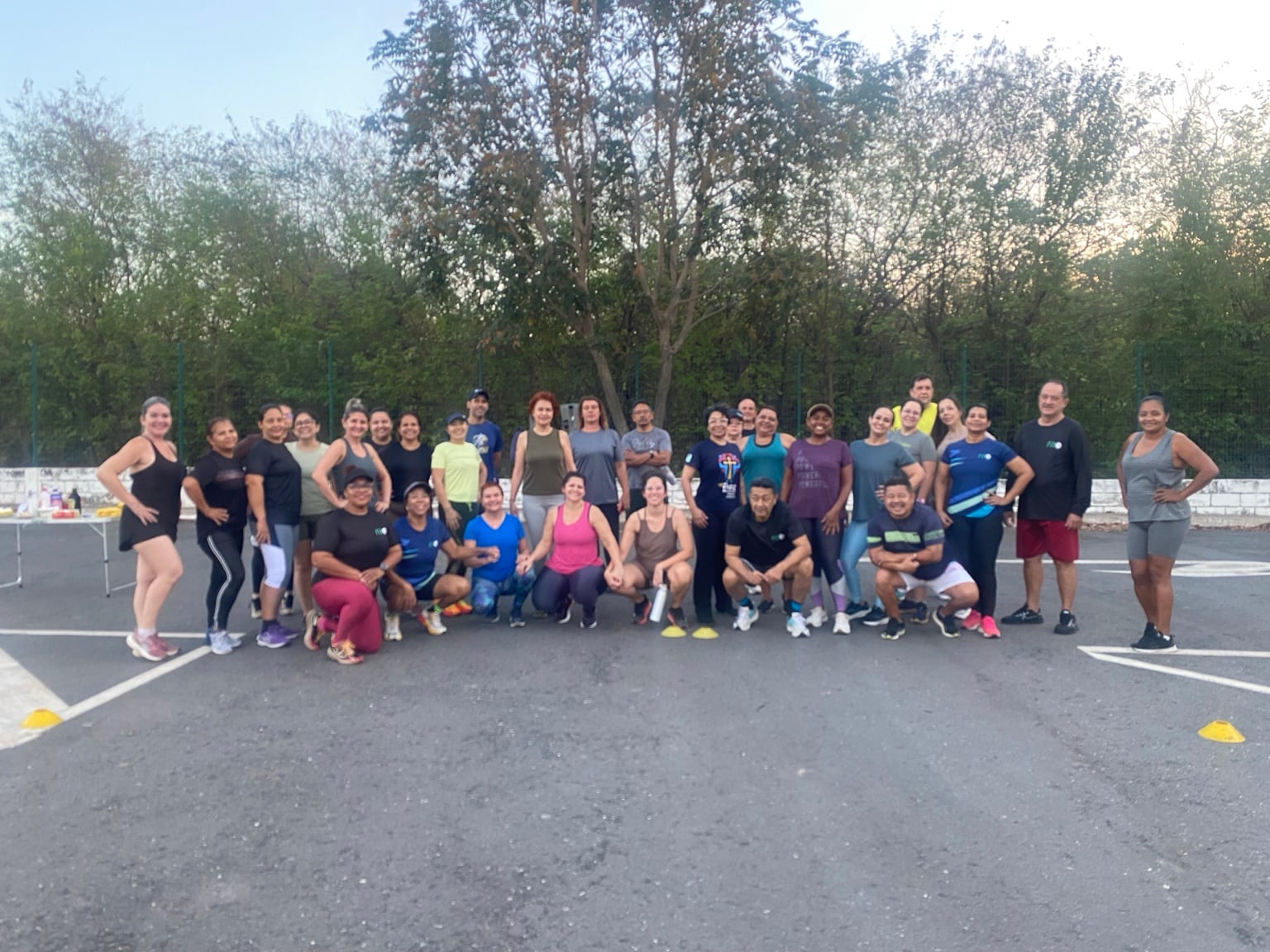 Turma de alunos do treinamento
