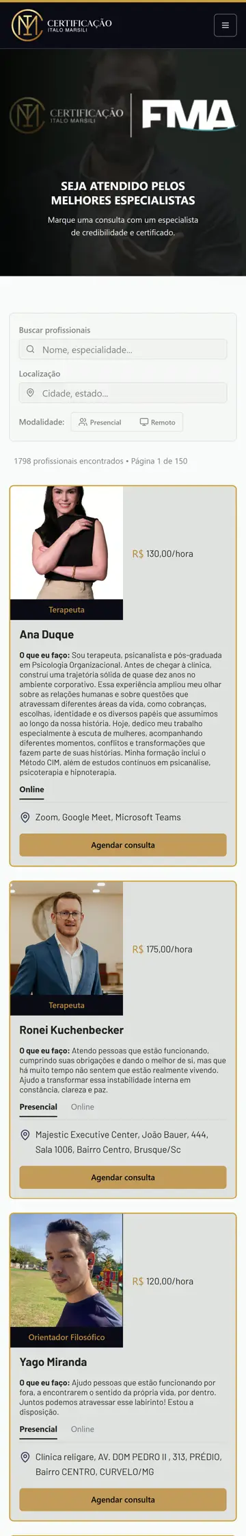 Marketplace da Certificação Italo Marsili rolando