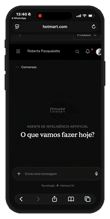 Provador Estratégico em uso