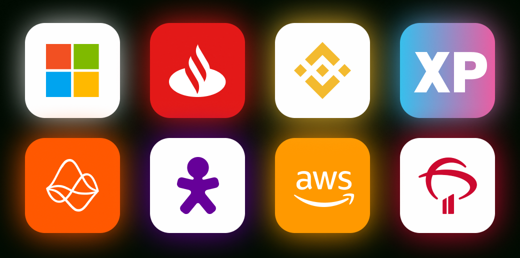 Microsoft, Santander, Binance, XP, Avanade, Vivo, AWS e Bradesco